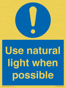 Use natural light when possible